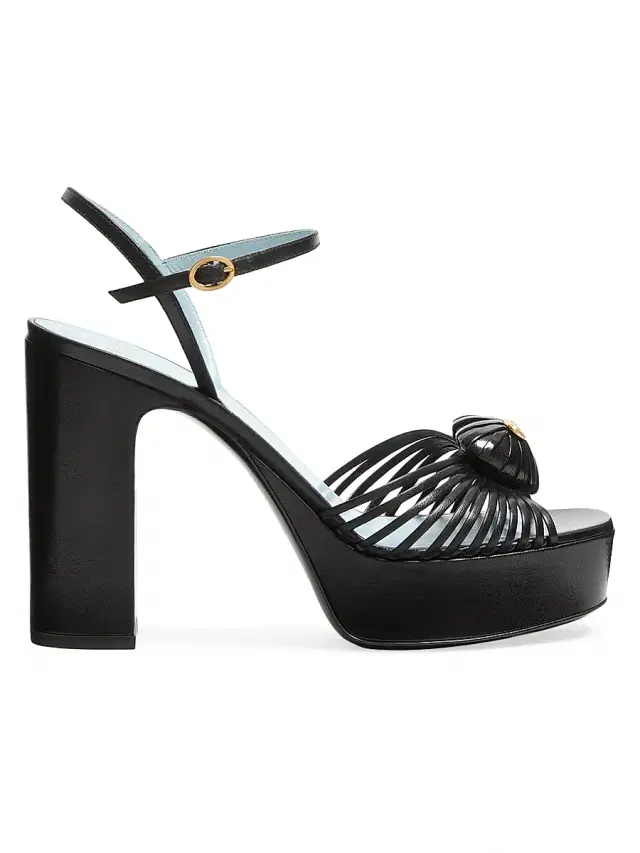 Valentino Garavani Women's Sandal Royal 115MM Platform Sandals in Kidskin Leather - Black