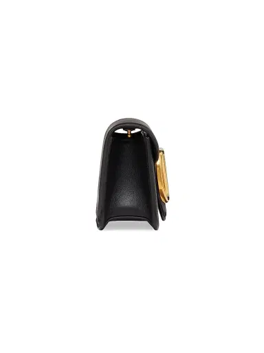 Valentino Garavani Women's Locò Small Shoulder Bag in Calfskin - Black | Thumbnail 4