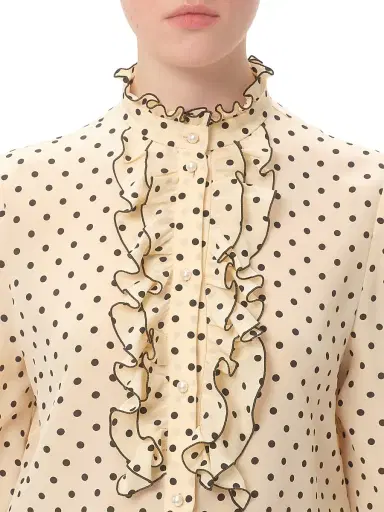 Valentino Garavani Women's Crepe De Chine Shirt | Thumbnail 6