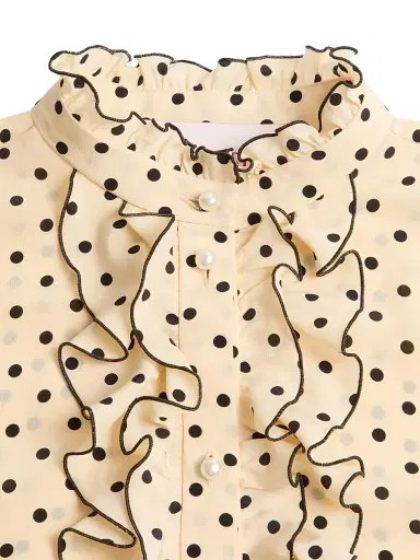 Valentino Garavani Women's Crepe De Chine Shirt | Thumbnail 7