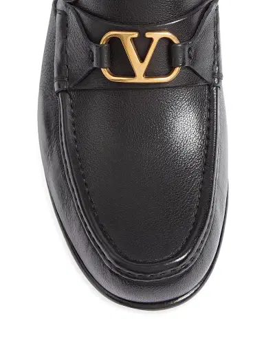 Valentino Garavani Men's VLogo Signature Buffalo Loafers - Black - Size 13 | Thumbnail 4