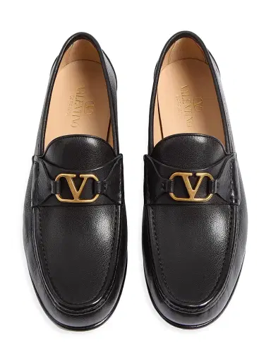 Valentino Garavani Men's VLogo Signature Buffalo Loafers - Black - Size 13 | Thumbnail 5