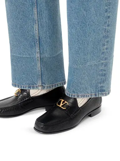 Valentino Garavani Men's VLogo Signature Buffalo Loafers - Black - Size 13 | Thumbnail 6