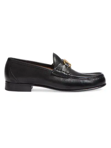 Valentino Garavani Men's VLogo Signature Buffalo Loafers - Black - Size 13 | Thumbnail 1