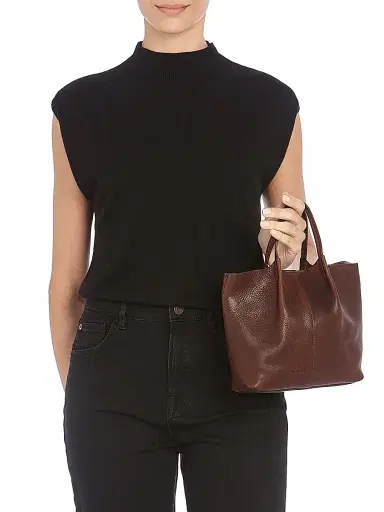 Il Bisonte Women's Nina Leather Tote Bag - Caffe | Thumbnail 2