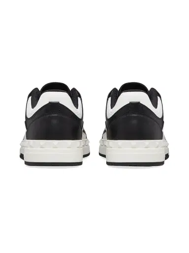 Valentino Garavani Men's Freedots Low Top Sneakers In Calfskin - Black - Size 6.5 | Thumbnail 3