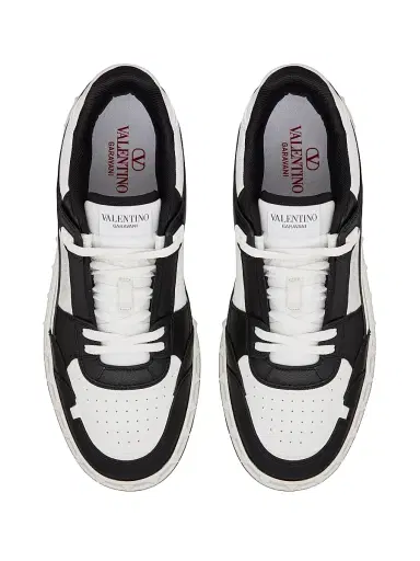 Valentino Garavani Men's Freedots Low Top Sneakers In Calfskin - Black - Size 6.5 | Thumbnail 4