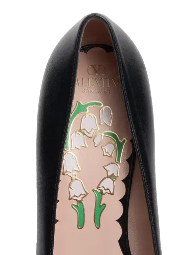 Valentino Garavani Women's Bow Kidskin 45MM Pumps - Black - Size 12 | Thumbnail 7