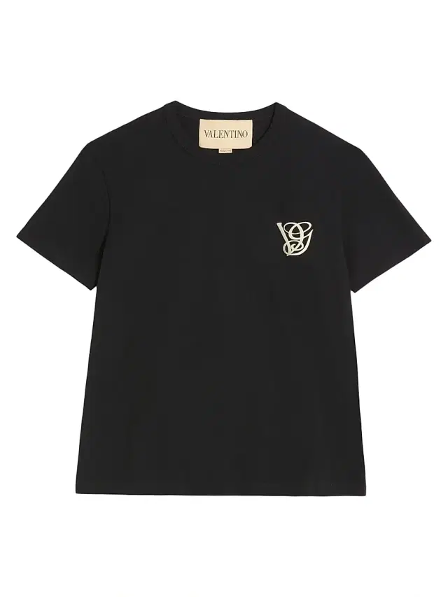 Men's Cotton T-Shirt with VG Patch - Black