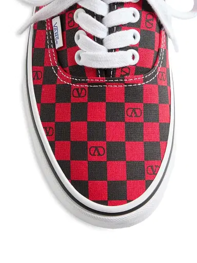 Valentino Garavani and Vans Men's Low-Top Sneakers - Red Black - Size 6 | Thumbnail 5 Valentino Garavani and Vans Men's Low-Top Sneakers - Red Black - Size 6 | Thumbnail 5