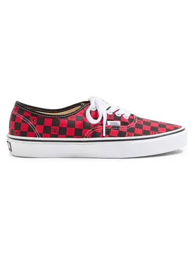 Valentino Garavani and Vans Men's Low-Top Sneakers - Red Black - Size 6 | Thumbnail 1 Valentino Garavani and Vans Men's Low-Top Sneakers - Red Black - Size 6 | Thumbnail 1