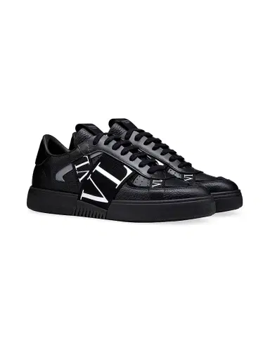 Valentino Garavani Men's Low-Top Calfskin VL7N Sneakers With Bands - Black - Size 13 | Thumbnail 2 Valentino Garavani Men's Low-Top Calfskin VL7N Sneakers With Bands - Black - Size 13 | Thumbnail 2