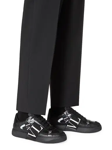 Valentino Garavani Men's Low-Top Calfskin VL7N Sneakers With Bands - Black - Size 13 | Thumbnail 6 Valentino Garavani Men's Low-Top Calfskin VL7N Sneakers With Bands - Black - Size 13 | Thumbnail 6