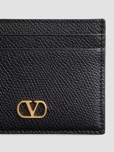 Valentino Garavani Women's VLogo Signature Grainy Calfskin Card Holder | Thumbnail 4