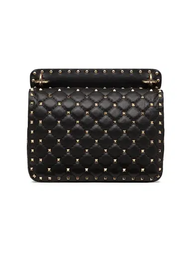 Valentino Garavani Women's Medium Nappa Rockstud Spike Shoulder Bag - Black | Thumbnail 3