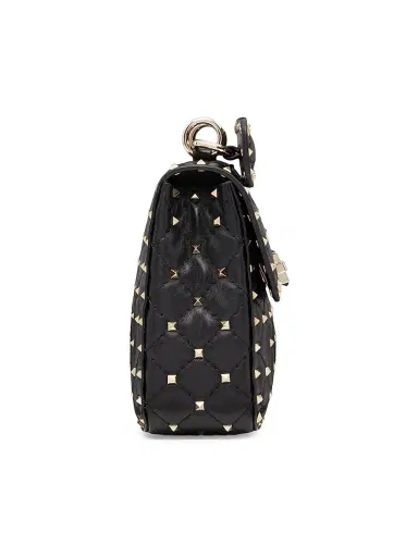 Valentino Garavani Women's Medium Nappa Rockstud Spike Shoulder Bag - Black | Thumbnail 4