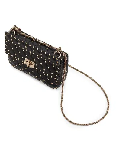 Valentino Garavani Women's Medium Nappa Rockstud Spike Shoulder Bag - Black | Thumbnail 5