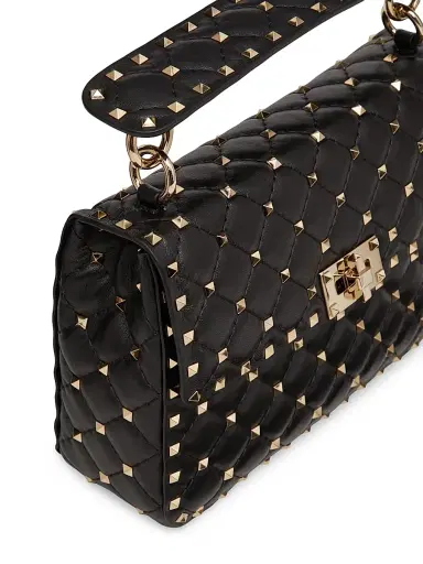 Valentino Garavani Women's Medium Nappa Rockstud Spike Shoulder Bag - Black | Thumbnail 7