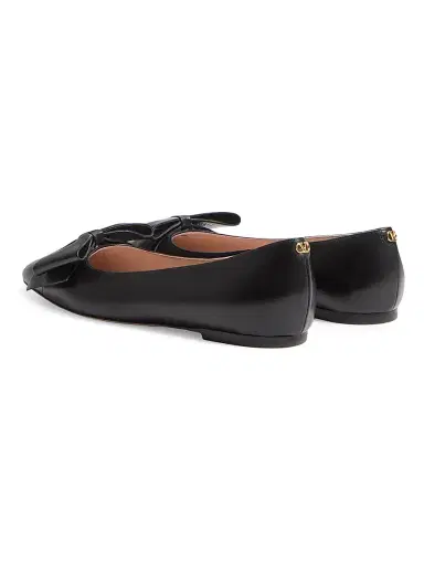 Valentino Garavani Women's Bowow Kidskin Ballerinas - Black | Thumbnail 3