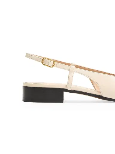 Valentino Garavani Women's Valet Du Roi Kid Slingback Ballerinas 25MM - Butter Tobacco | Thumbnail 6