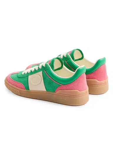 Valentino Garavani Women's Upvillage Crosta Sneakers - Sweet Pink Green Glace - Size 5.5 | Thumbnail 3 Valentino Garavani Women's Upvillage Crosta Sneakers - Sweet Pink Green Glace - Size 5.5 | Thumbnail 3