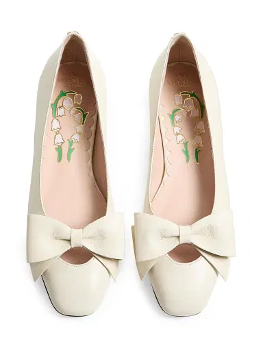Valentino Garavani Women's Bowow Kidskin Ballerinas - | Thumbnail 4