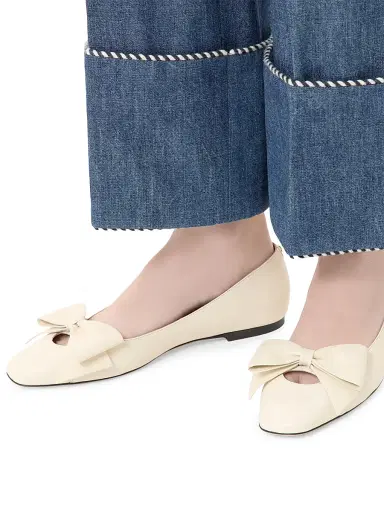 Valentino Garavani Women's Bowow Kidskin Ballerinas - | Thumbnail 7
