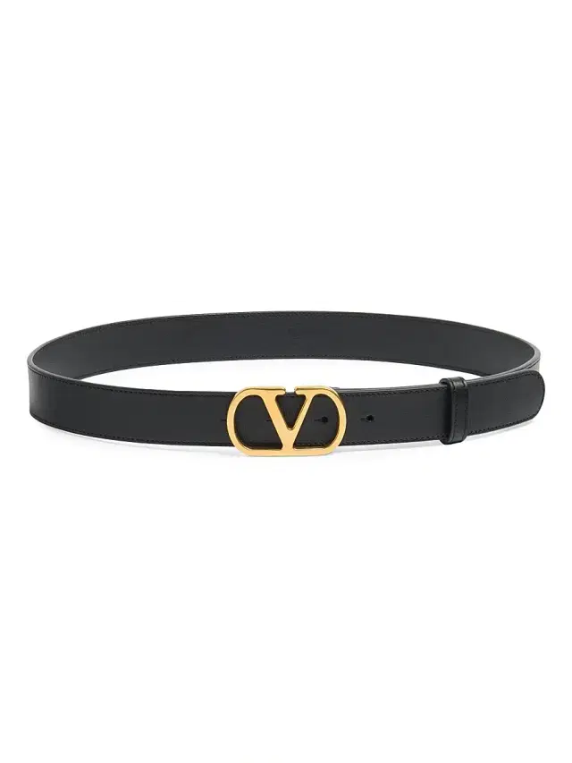 Valentino Garavani Women's VLogo Signature Belt in Shiny Calfskin 30MM - Black