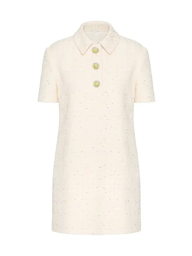 Valentino Garavani Women's Delicate Tweed Short Dress - Natural