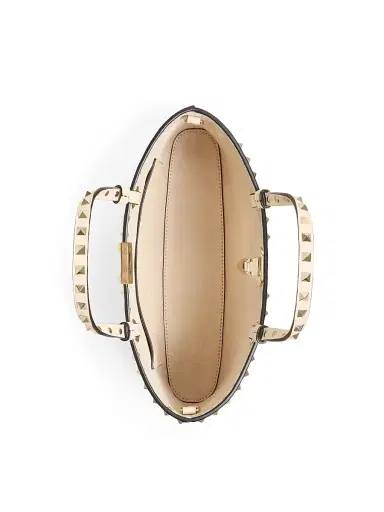 Valentino Garavani Women's Rockstud Small Shopping Bag in Grainy Calfskin - Light Ivory | Thumbnail 6
