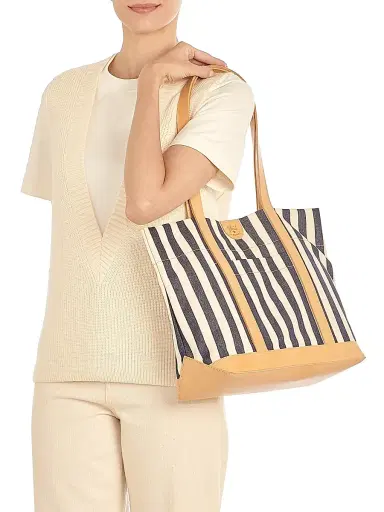 Il Bisonte Women's Caramella Classic Tote - Blue Natural | Thumbnail 2 Il Bisonte Women's Caramella Classic Tote - Blue Natural | Thumbnail 2