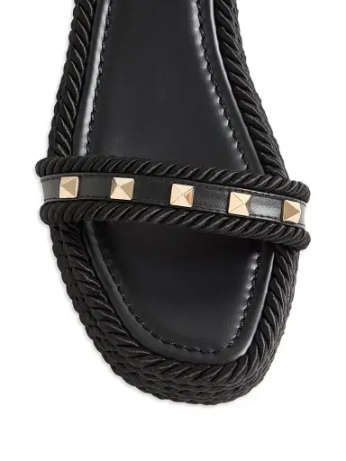 Valentino Garavani Women's Rockstud 45MM Flatform Sandals in Calfskin - Black - Size 5 | Thumbnail 5 Valentino Garavani Women's Rockstud 45MM Flatform Sandals in Calfskin - Black - Size 5 | Thumbnail 5