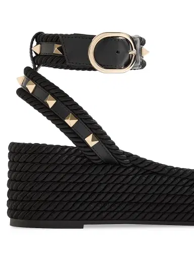 Valentino Garavani Women's Rockstud 45MM Flatform Sandals in Calfskin - Black - Size 5 | Thumbnail 6 Valentino Garavani Women's Rockstud 45MM Flatform Sandals in Calfskin - Black - Size 5 | Thumbnail 6