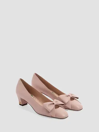 Valentino Garavani Women's Bow Kidskin 45MM Pumps - Pink | Thumbnail 2
