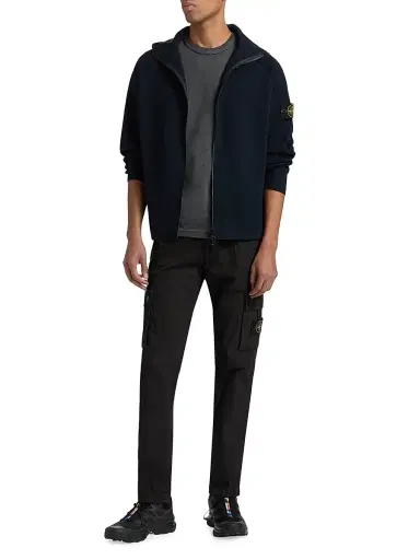 Stone Island Men's Cotton Full-Zip Hoodie | Thumbnail 2
