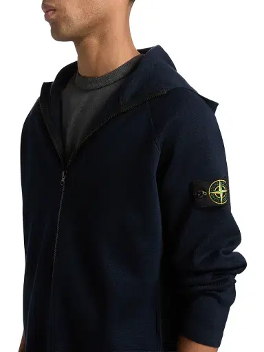 Stone Island Men's Cotton Full-Zip Hoodie | Thumbnail 6