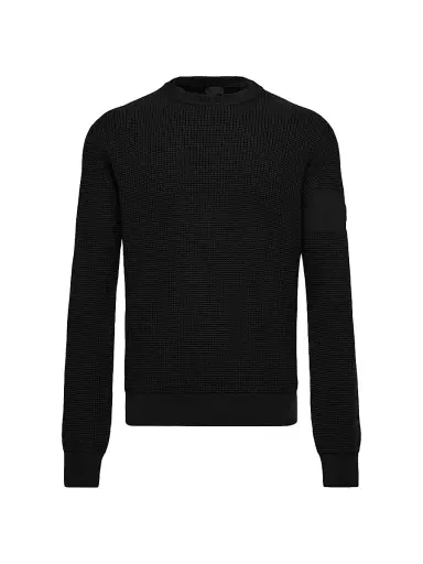 Moncler Men's Crew Neck Sweater in Wool - Black - Size XXL | Thumbnail 1
