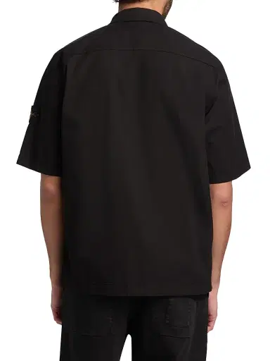 Stone Island Men's Stretch-Cotton Shirt - Black | Thumbnail 5