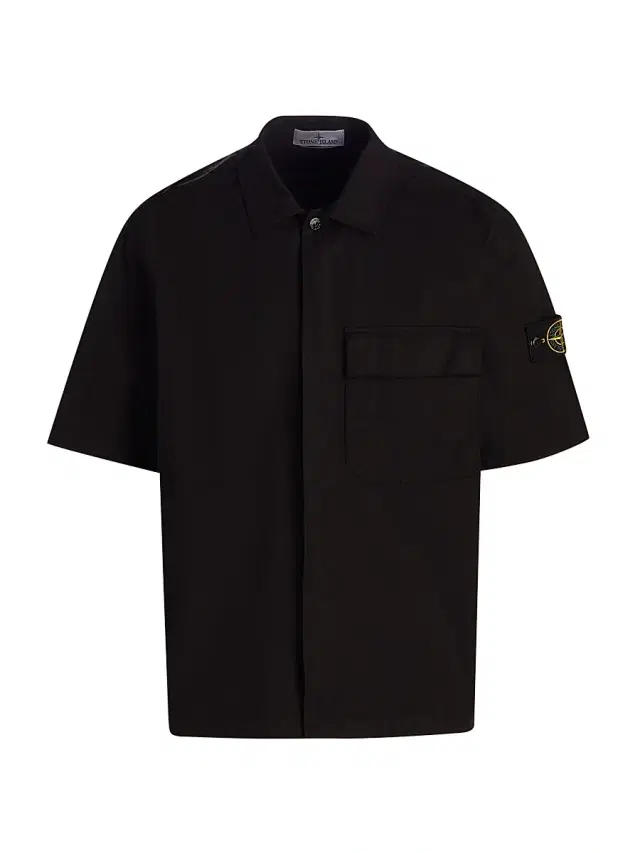Men's Stretch-Cotton Shirt - Black