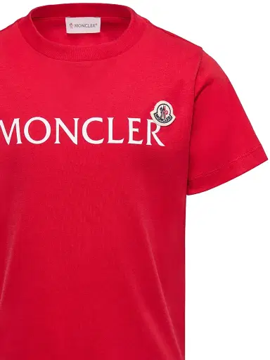 Moncler Little Boy's & Boy's Crewneck T-Shirt in Cotton - Red - Size 10 | Thumbnail 3