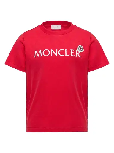 Moncler Little Boy's & Boy's Crewneck T-Shirt in Cotton - Red - Size 10 | Thumbnail 1