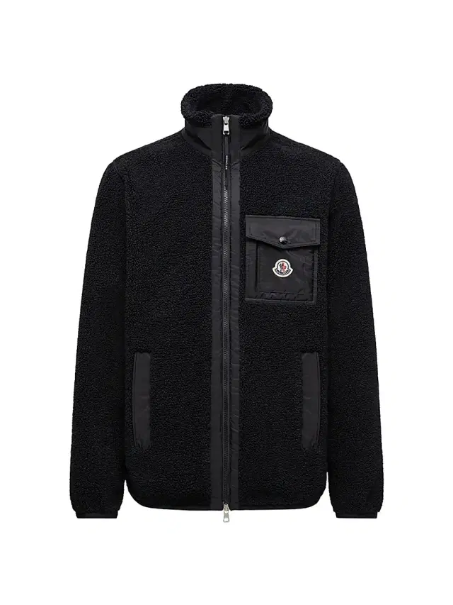 Moncler Men's Zip-Up Sweatshirt in Teddy - Black