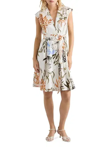 Marella Women's Poplin Wrap Dress | Thumbnail 2 Marella Women's Poplin Wrap Dress | Thumbnail 2