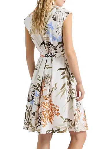 Marella Women's Poplin Wrap Dress | Thumbnail 4 Marella Women's Poplin Wrap Dress | Thumbnail 4
