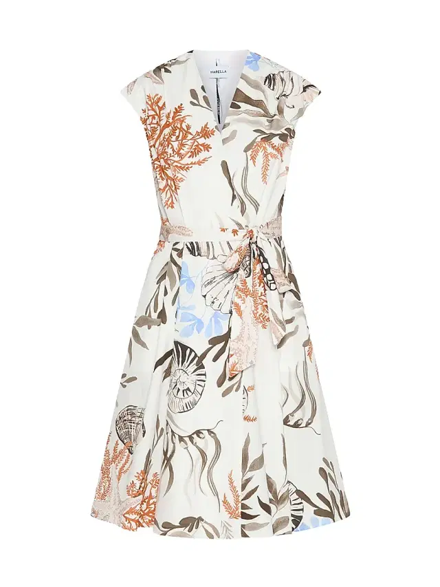 Marella Women's Poplin Wrap Dress - Optical White