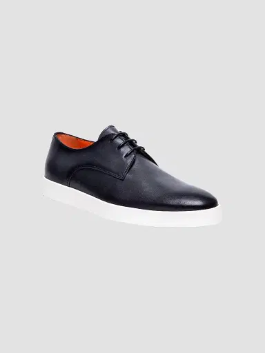 Santoni Men's Leather Lace-Up Oxfords - Grey - Size 14 | Thumbnail 2