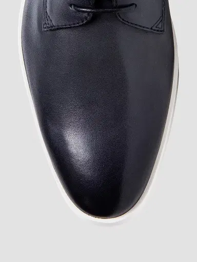 Santoni Men's Leather Lace-Up Oxfords - Grey - Size 14 | Thumbnail 4