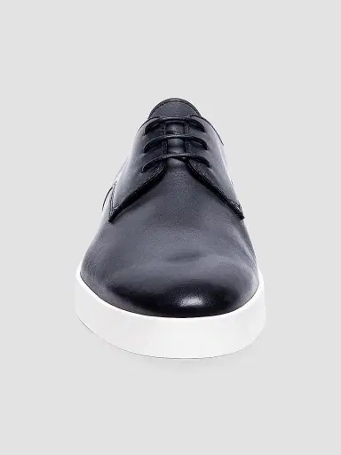 Santoni Men's Leather Lace-Up Oxfords - Grey - Size 14 | Thumbnail 6
