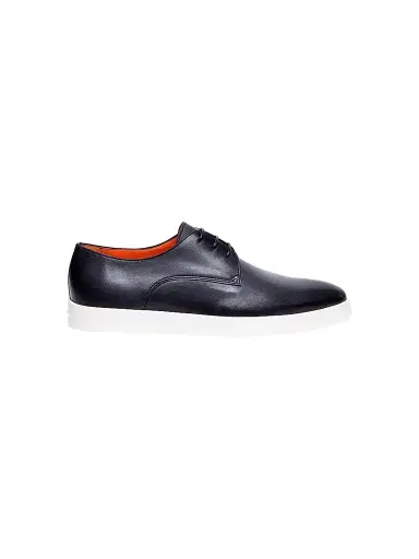 Santoni Men's Leather Lace-Up Oxfords - Grey - Size 14 | Thumbnail 1