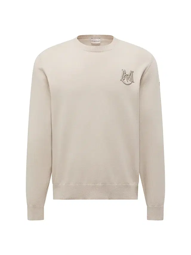 Men's Crew-Neck Sweater in Cotton - Light Beige